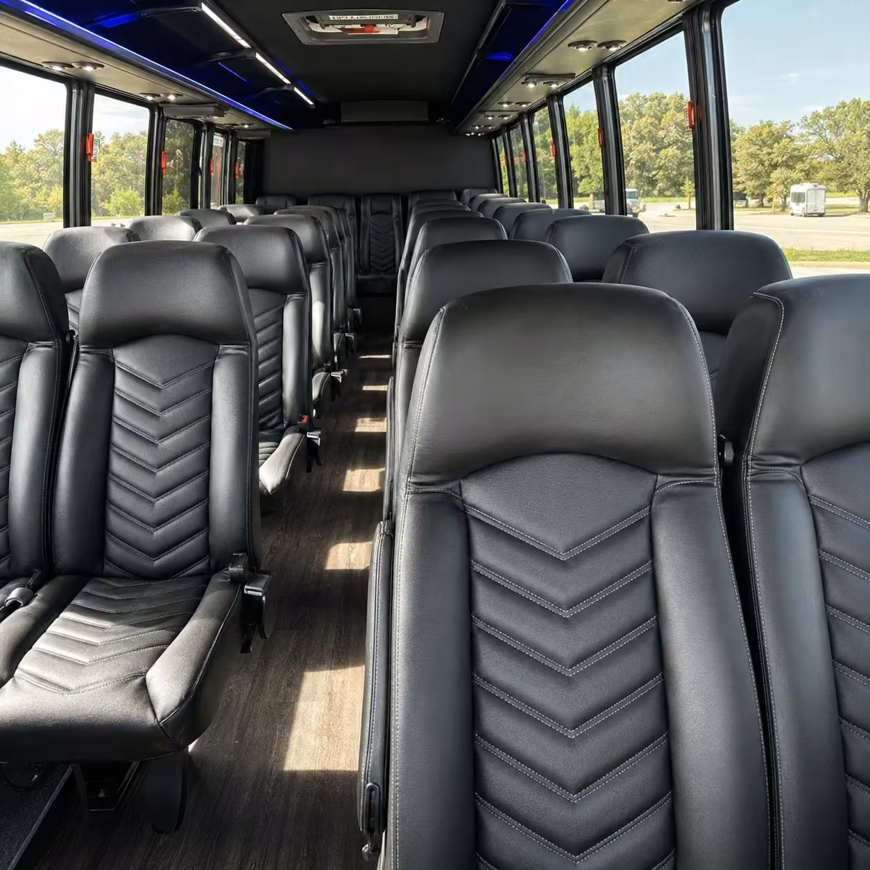 15 35 passenger minibus inside